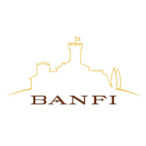Castle silhouette with "Banfi" text below.