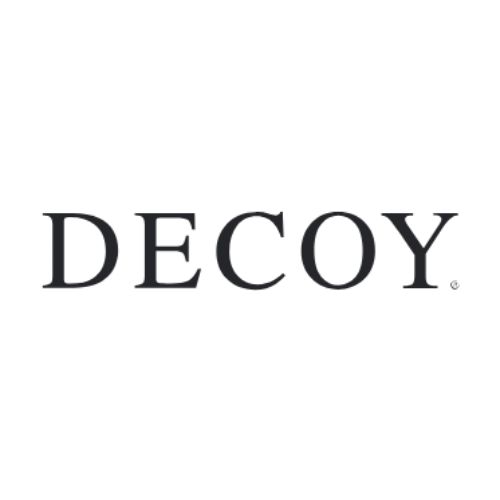 Decoy logo in black text on white.