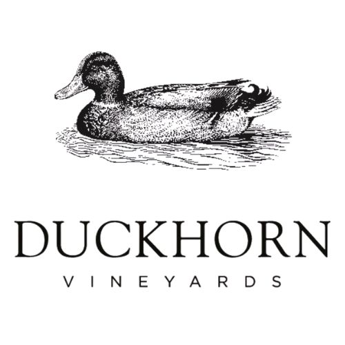 Duck illustration with "Duckhorn Vineyards" text.