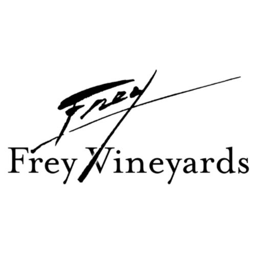 Frey Vineyards logo in black text.