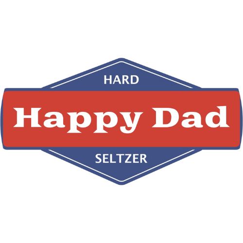 Happy Dad Hard Seltzer logo design.