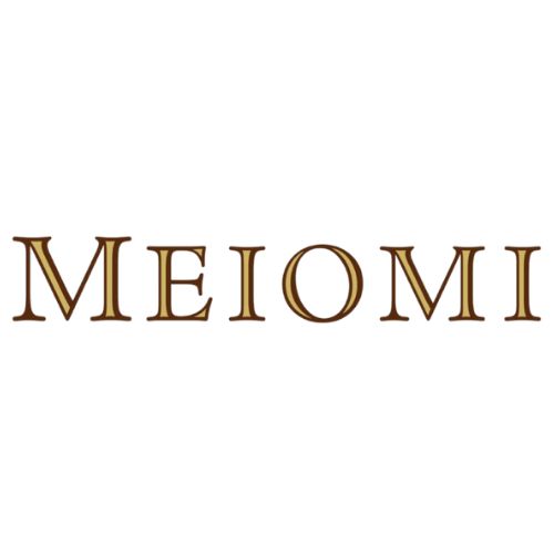 MEIOMI logo in brown serif font.