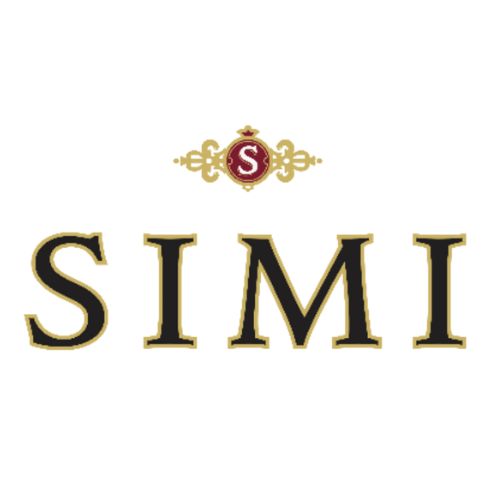 Simi logo with ornate gold design.