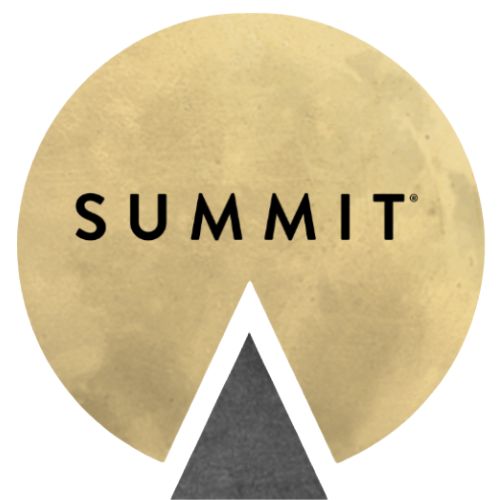 Summit logo with mountain graphic design.